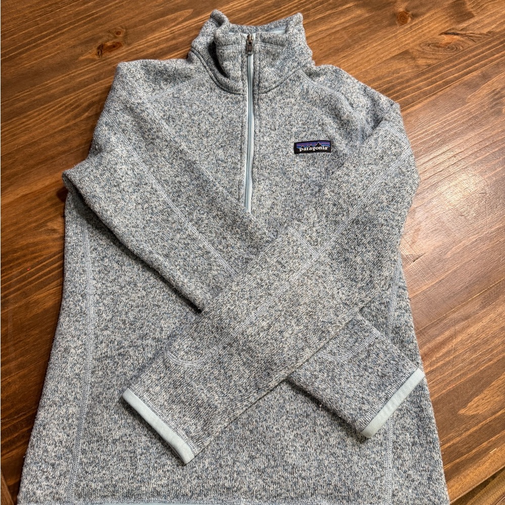 Patagonia Light Blue Quarter-Zip Fleece